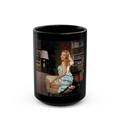 Julie Newmar #289 (Vintage Female Icon) Black Coffee Mug-15oz-Go Mug Yourself