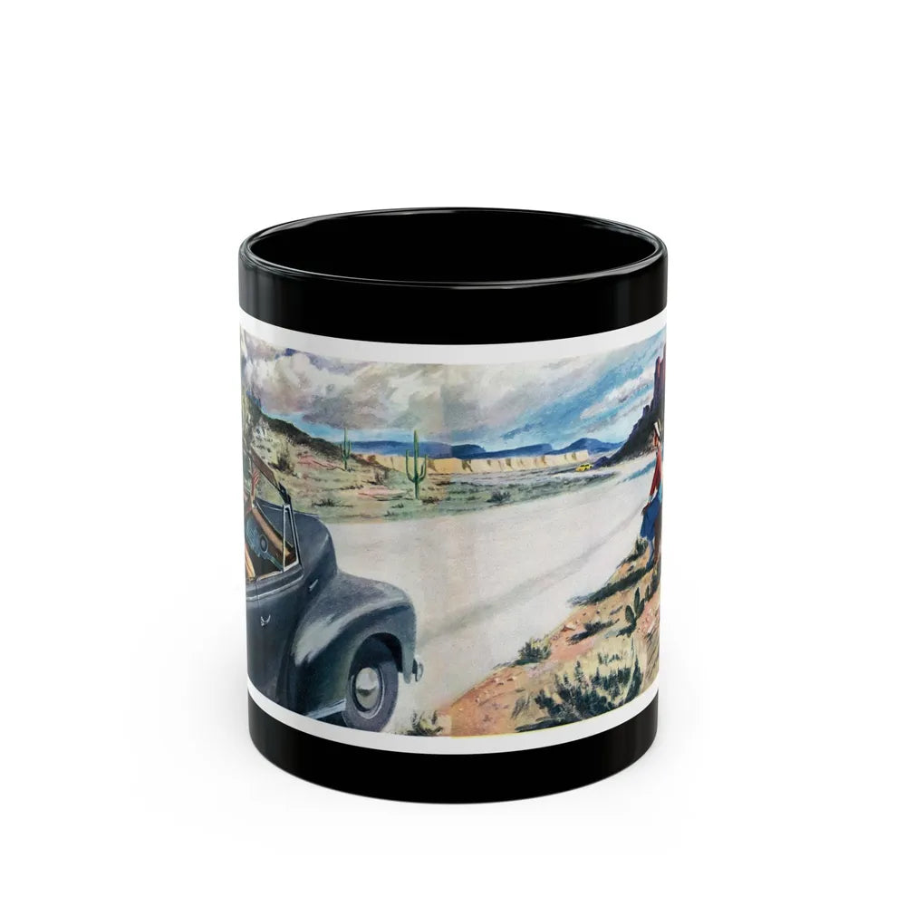 Frame-Up, Liberty, October, 1948 - Black Coffee Mug-11oz-Go Mug Yourself