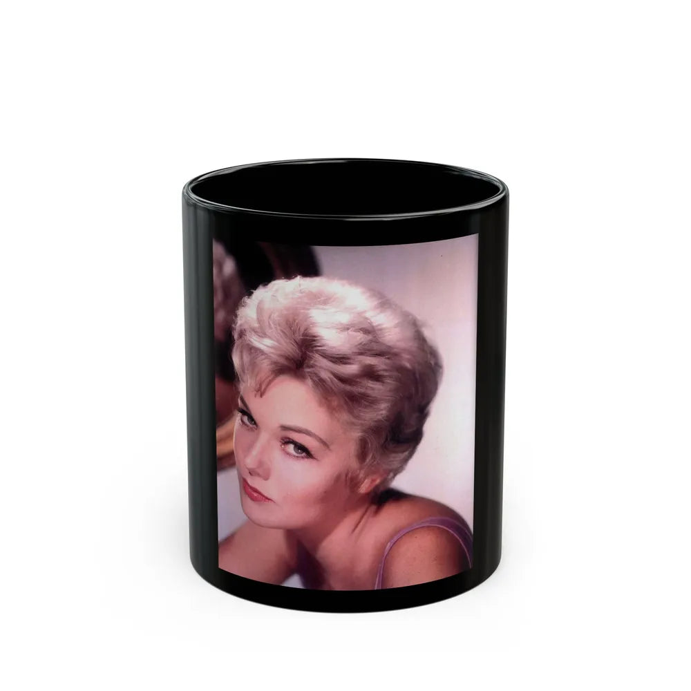 Kim Novak #328 (Vintage Female Icon) Black Coffee Mug-11oz-Go Mug Yourself