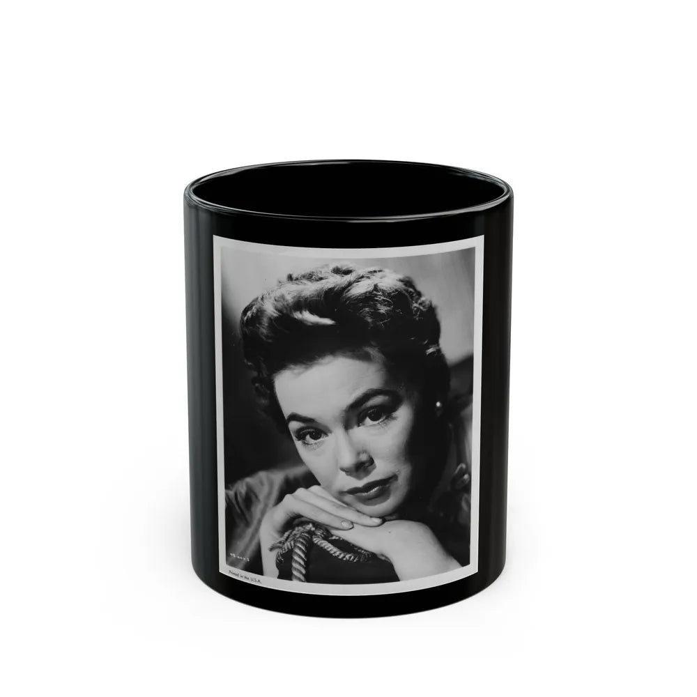 Barbara Rush #157 (Vintage Female Icon) Black Coffee Mug-11oz-Go Mug Yourself