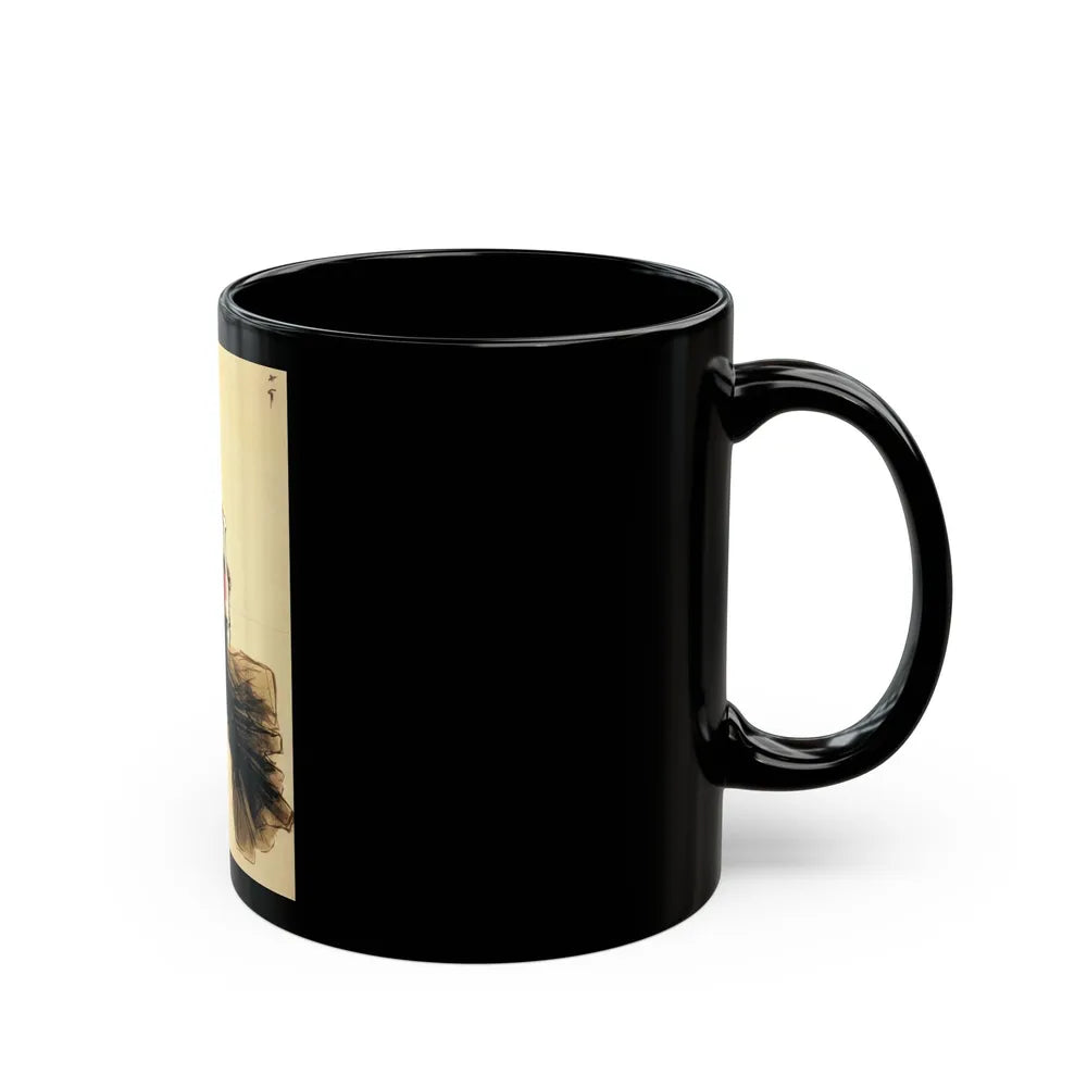 Fashion illustration (2)_1 - Black Coffee Mug-Go Mug Yourself