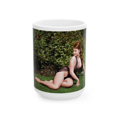 June Palmer #103 -See through black gown (Vintage Female Icon) White Coffee Mug-15oz-Go Mug Yourself