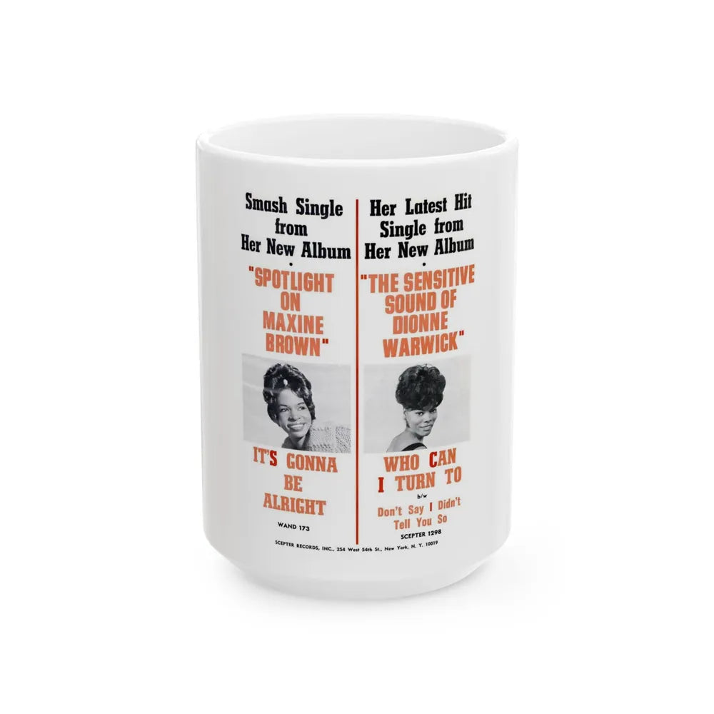 Scepter Records 1965 (Music Poster) White Coffee Mug-15oz-Go Mug Yourself