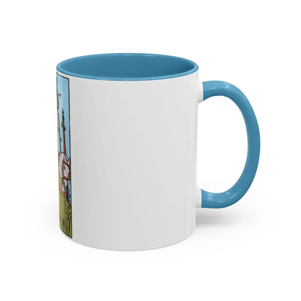 The 6 of Wands (Tarot Card) Accent Coffee Mug-Go Mug Yourself