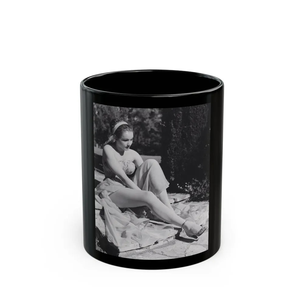 Julie Newmar #195 (Vintage Female Icon) Black Coffee Mug-11oz-Go Mug Yourself