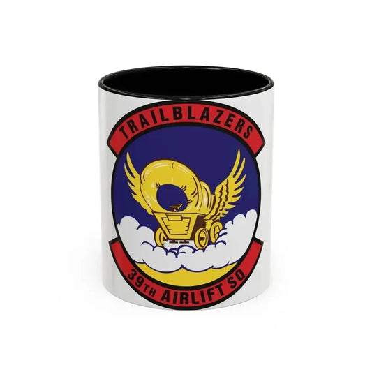 39th Airlift Squadron (U.S. Air Force) Accent Coffee Mug 11oz Black - Go Mug Yourself