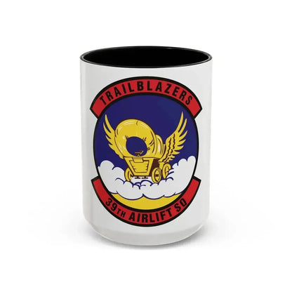 39th Airlift Squadron (U.S. Air Force) Accent Coffee Mug 15oz Black - Go Mug Yourself