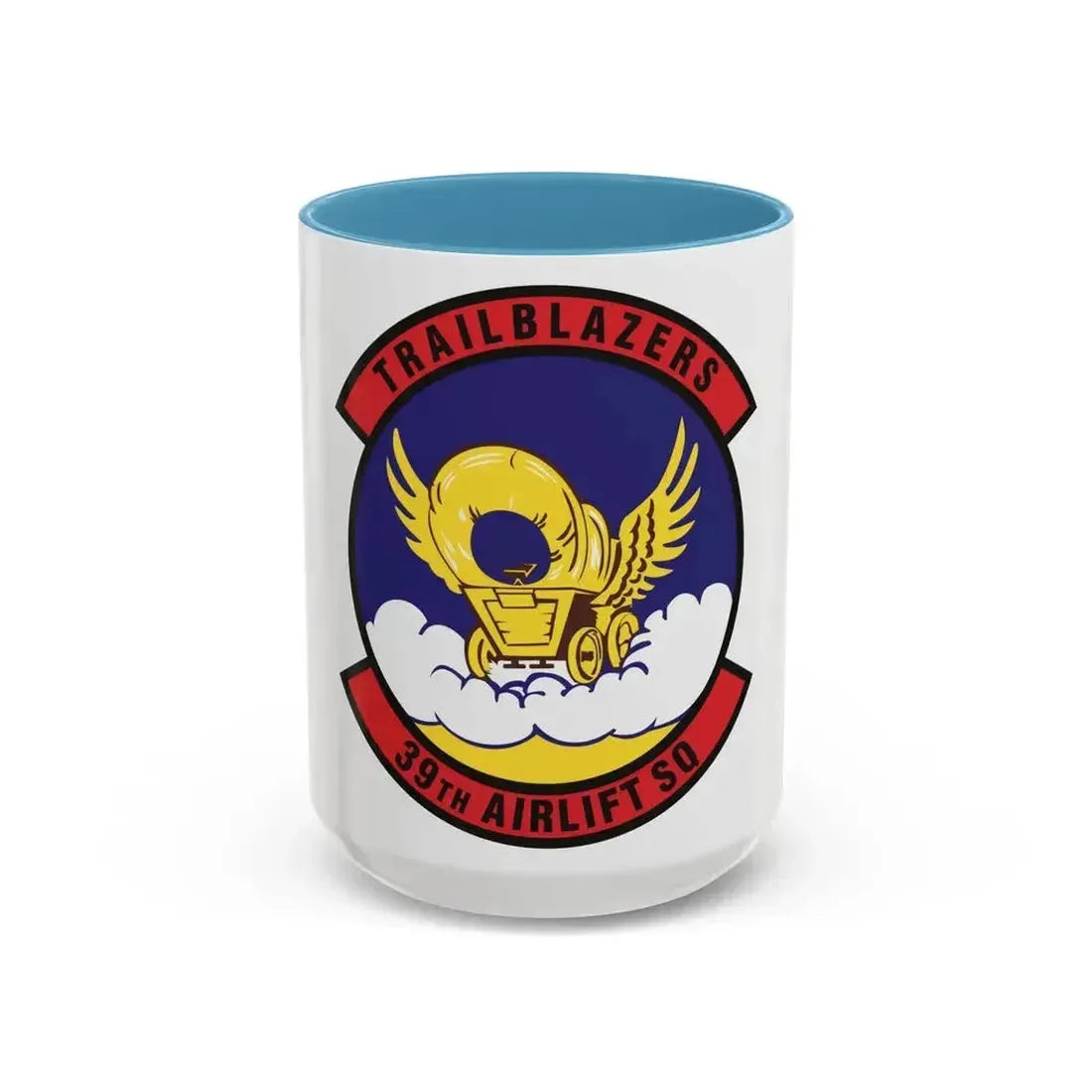 39th Airlift Squadron (U.S. Air Force) Accent Coffee Mug 15oz Light Blue - Go Mug Yourself