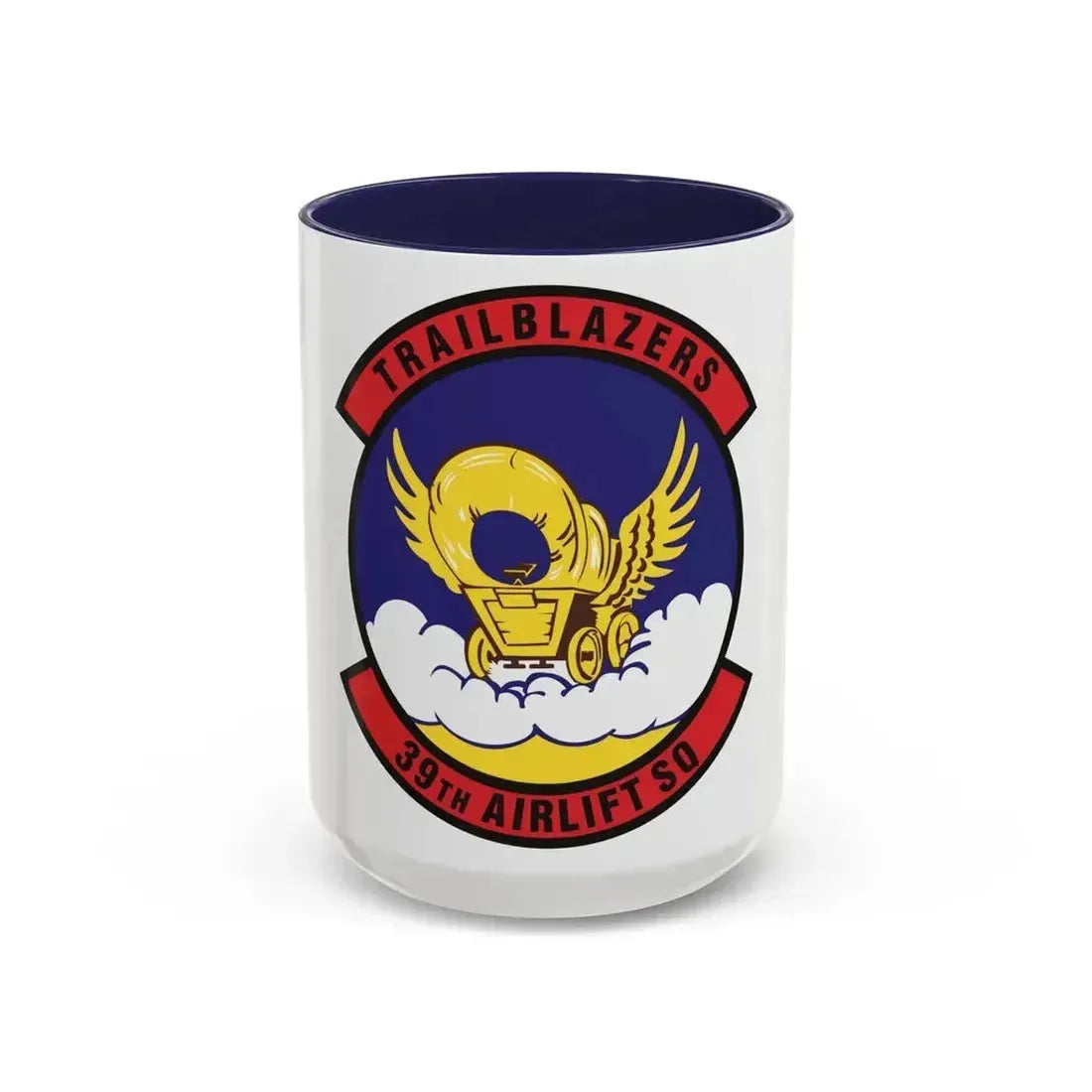 39th Airlift Squadron (U.S. Air Force) Accent Coffee Mug 15oz Navy - Go Mug Yourself