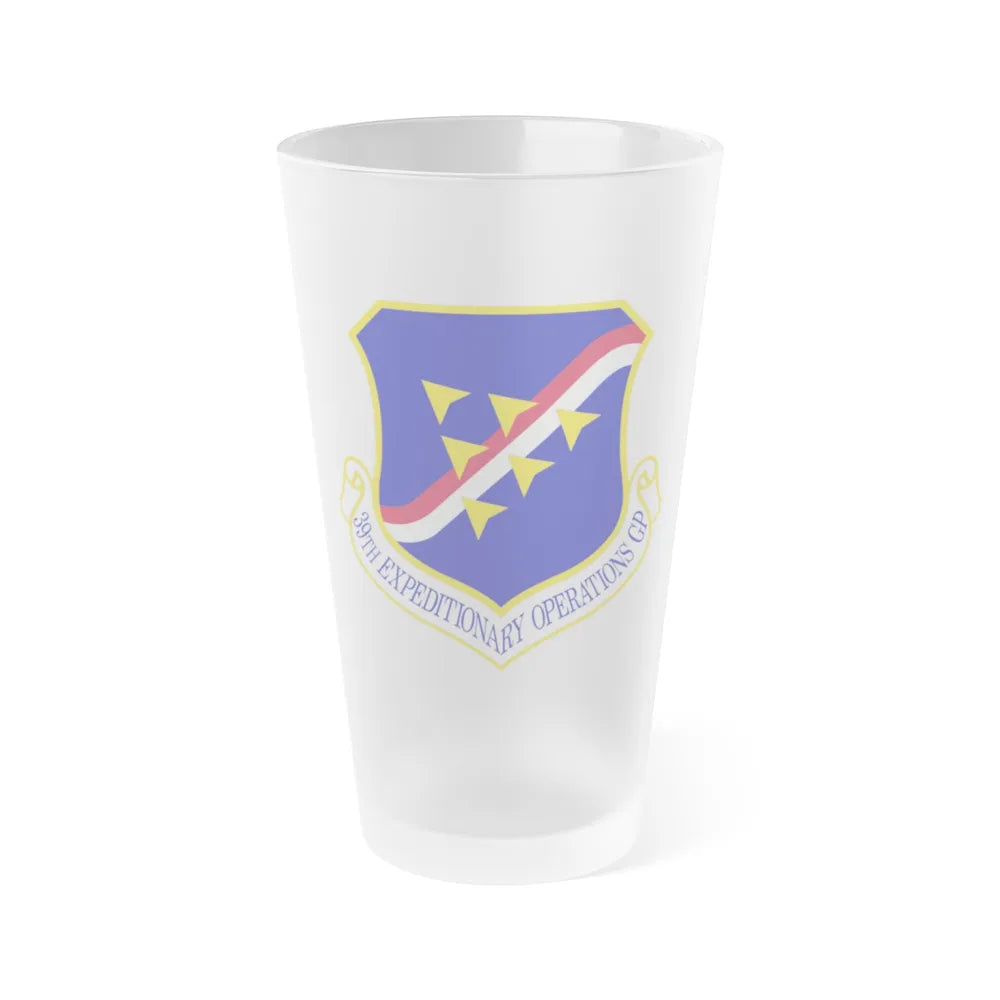 39th Expeditionary Operations Group (U.S. Air Force) Frosted Pint Glass 16oz-16oz-Frosted-Go Mug Yourself