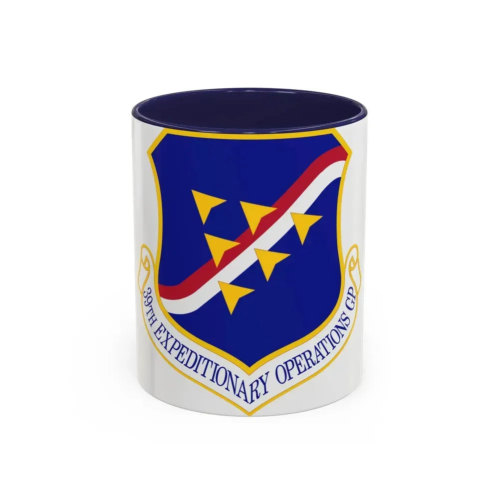 39th Expeditionary Operations Group (U.S. Air Force) Accent Coffee Mug 11oz Navy - Go Mug Yourself