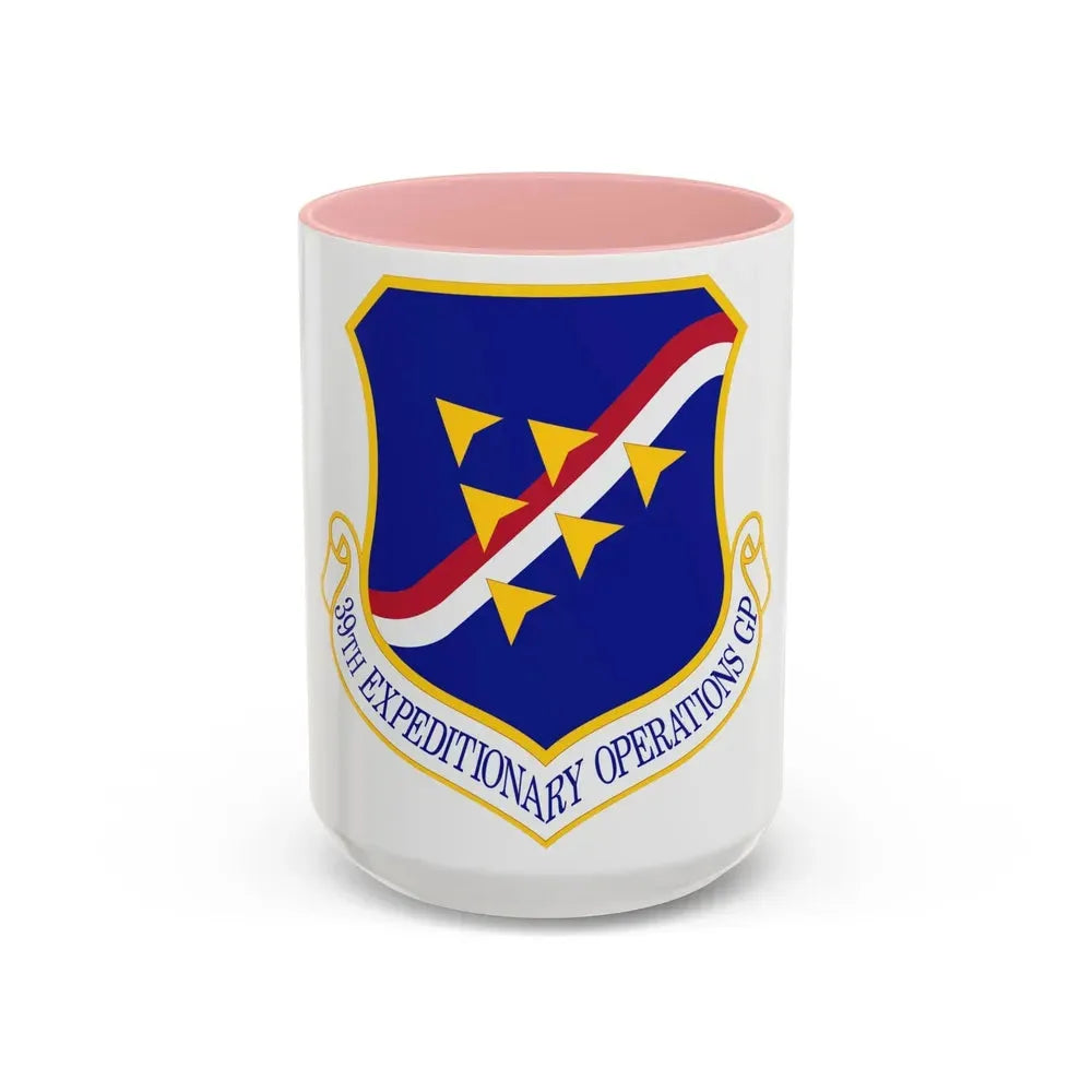 39th Expeditionary Operations Group (U.S. Air Force) Accent Coffee Mug 15oz Pink - Go Mug Yourself