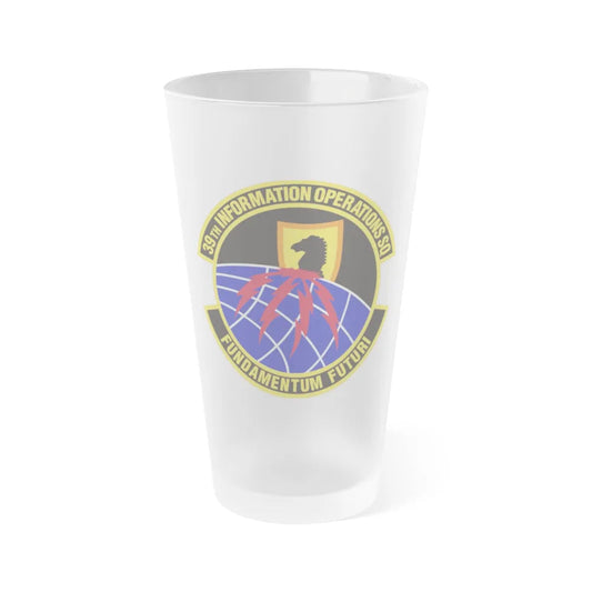 39th Information Operations Squadron (U.S. Air Force) Frosted Pint Glass 16oz-16oz-Frosted-Go Mug Yourself