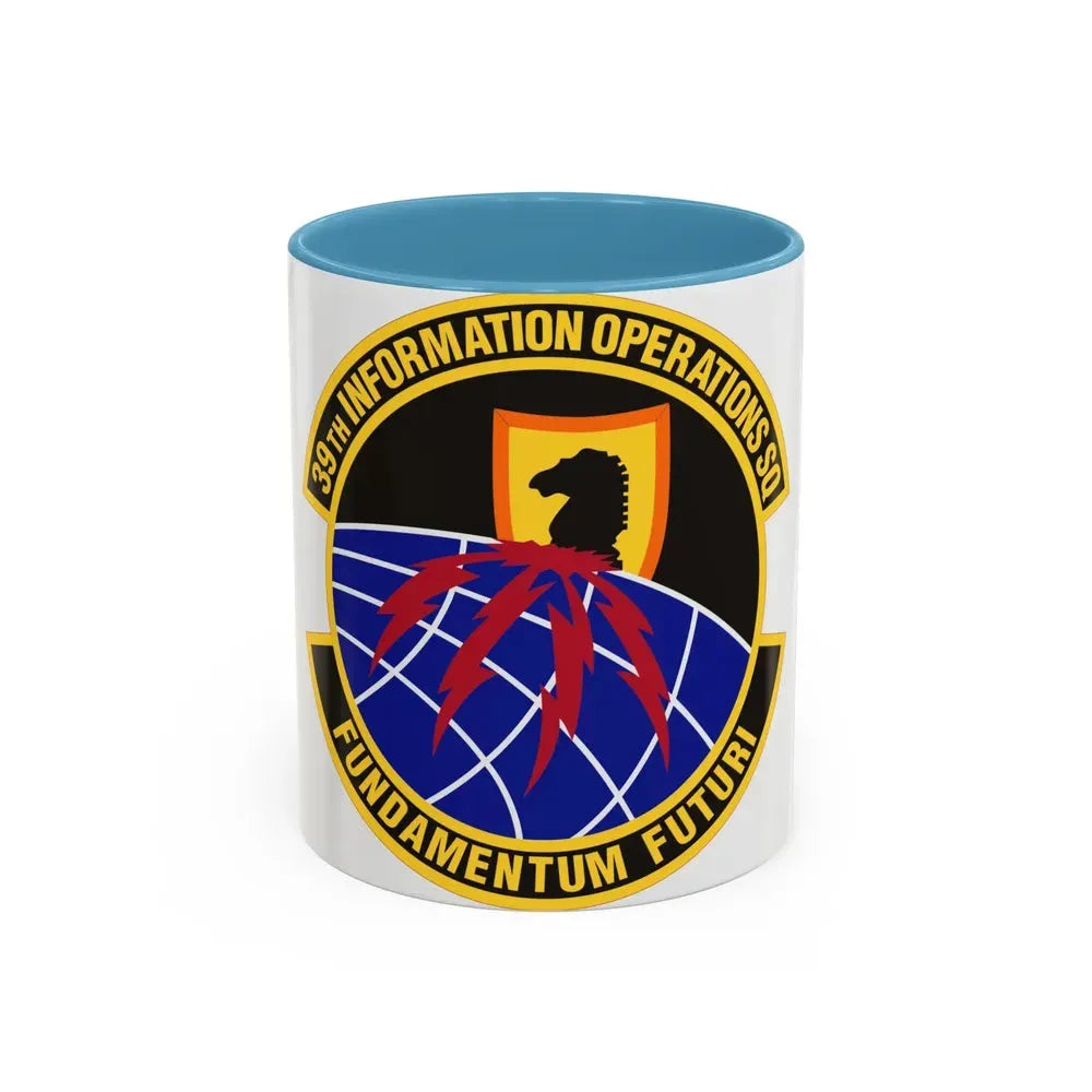 39th Information Operations Squadron (U.S. Air Force) Accent Coffee Mug 11oz Light Blue - Go Mug Yourself