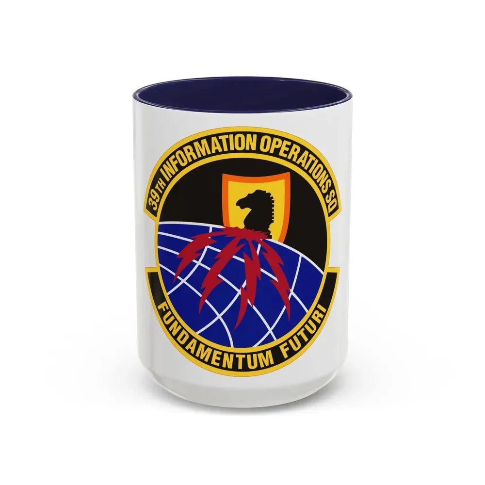 39th Information Operations Squadron (U.S. Air Force) Accent Coffee Mug 15oz Navy - Go Mug Yourself