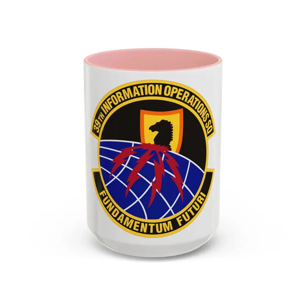 39th Information Operations Squadron (U.S. Air Force) Accent Coffee Mug 15oz Pink - Go Mug Yourself