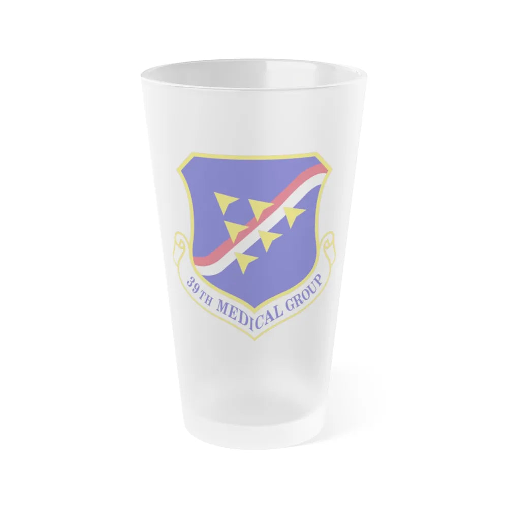 39th Medical Group (U.S. Air Force) Frosted Pint Glass 16oz-Go Mug Yourself