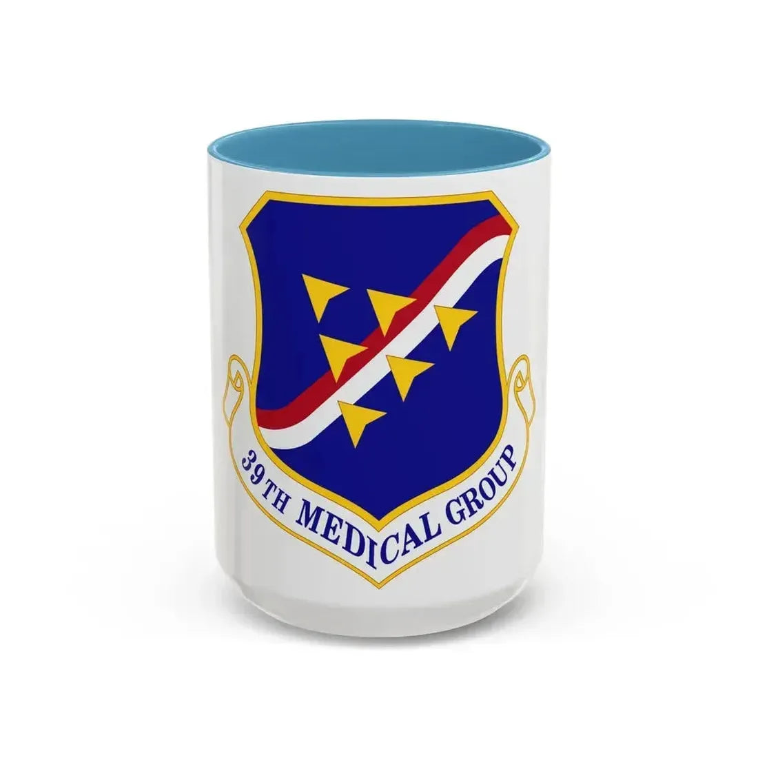 39th Medical Group (U.S. Air Force) Accent Coffee Mug 15oz Light Blue - Go Mug Yourself