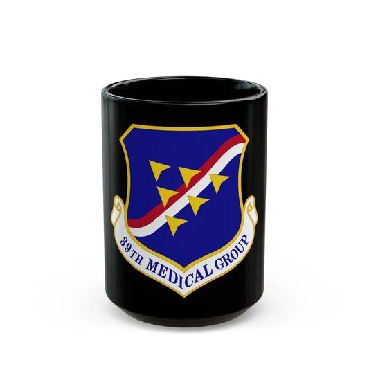 39th Medical Group (U.S. Air Force) Black Coffee Mug 15oz - Go Mug Yourself
