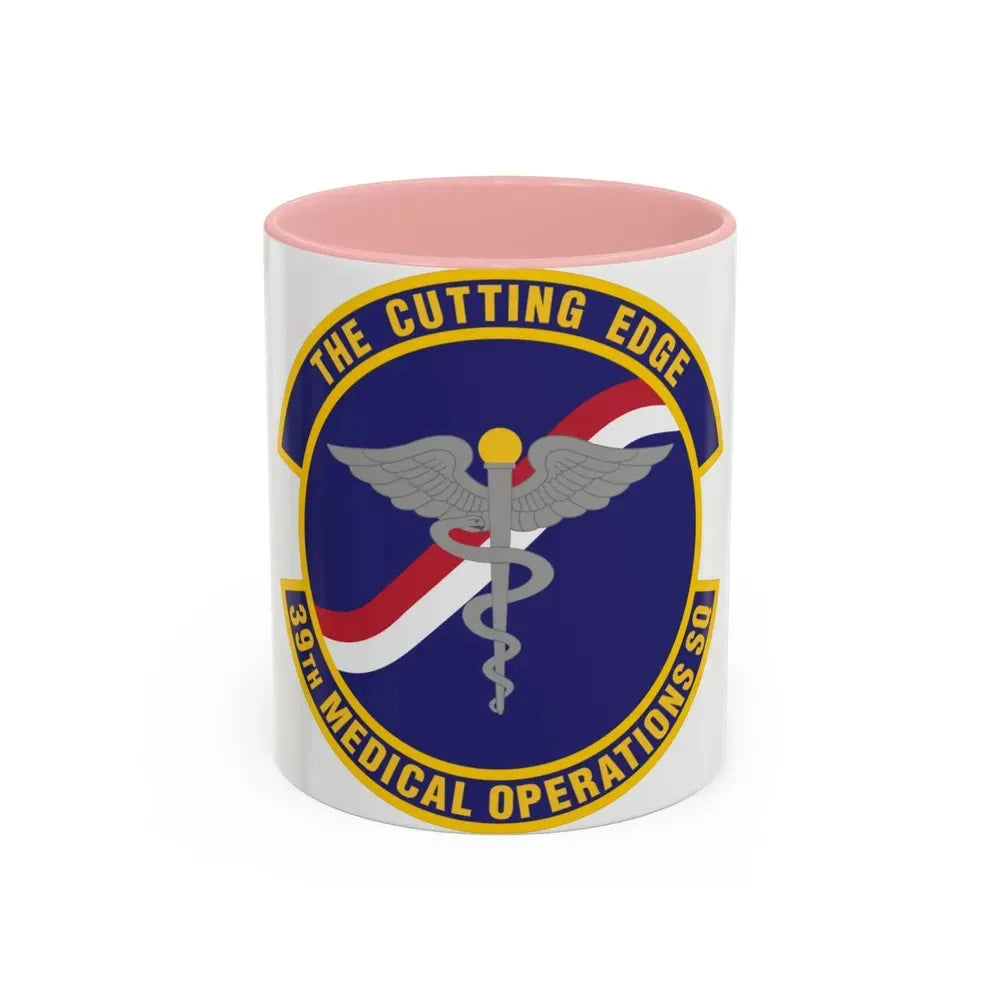 39th Medical Operations Squadron (U.S. Air Force) Accent Coffee Mug 11oz Pink - Go Mug Yourself