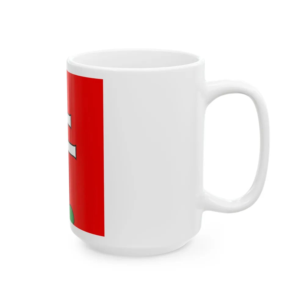 Flag of Elfingen Switzerland - White Coffee Mug-Go Mug Yourself