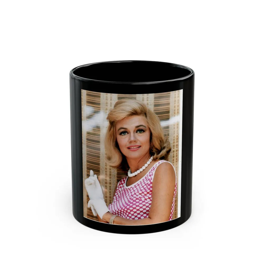 Dorothy Malone #92 (Vintage Female Icon) Black Coffee Mug-11oz-Go Mug Yourself