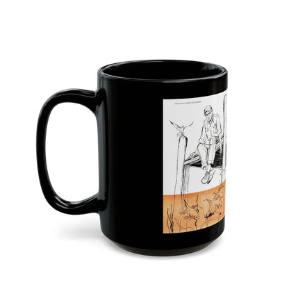 Fish Story, Bluebook Magazine, November 1953 - Black Coffee Mug-Go Mug Yourself