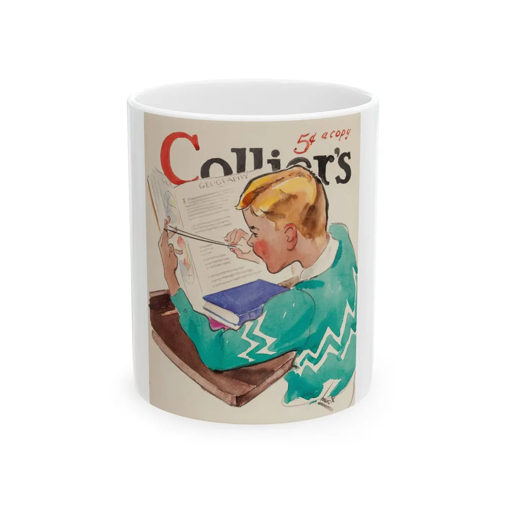 Collier's magazine preliminary cover, early 1930s - White Coffee Mug-11oz-Go Mug Yourself