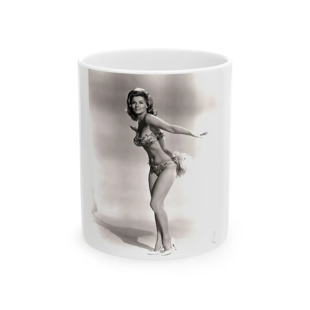 Nancy Kovack #052 (Vintage Female Icon) White Coffee Mug-11oz-Go Mug Yourself