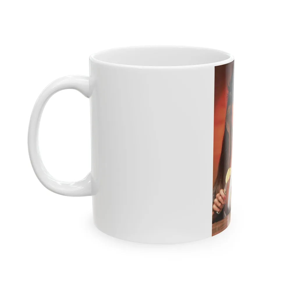 Caroline Munro #273 (Vintage Female Icon) White Coffee Mug-Go Mug Yourself