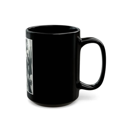 June Palmer #140 - Nude (Vintage Female Icon) Black Coffee Mug-Go Mug Yourself