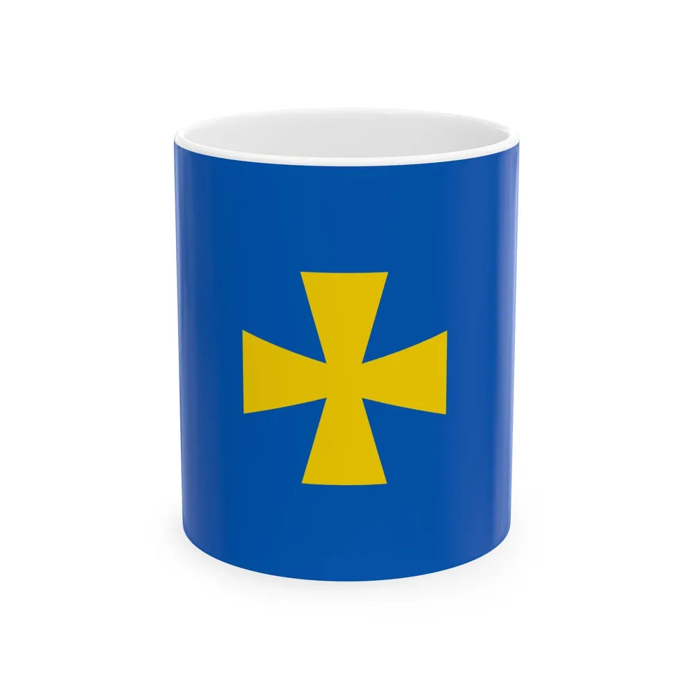 Flag of Poltava Oblast Ukraine - White Coffee Mug-11oz-Go Mug Yourself