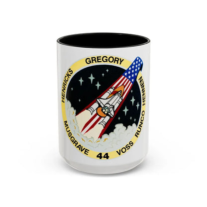 STS 44 (NASA) Accent Coffee Mug-15oz-Black-Go Mug Yourself