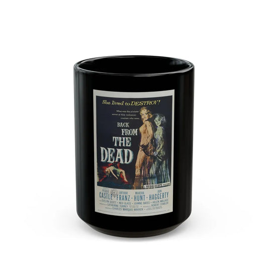 BACK FROM THE DEAD 1957 Movie Poster - Black Coffee Mug-15oz-Go Mug Yourself