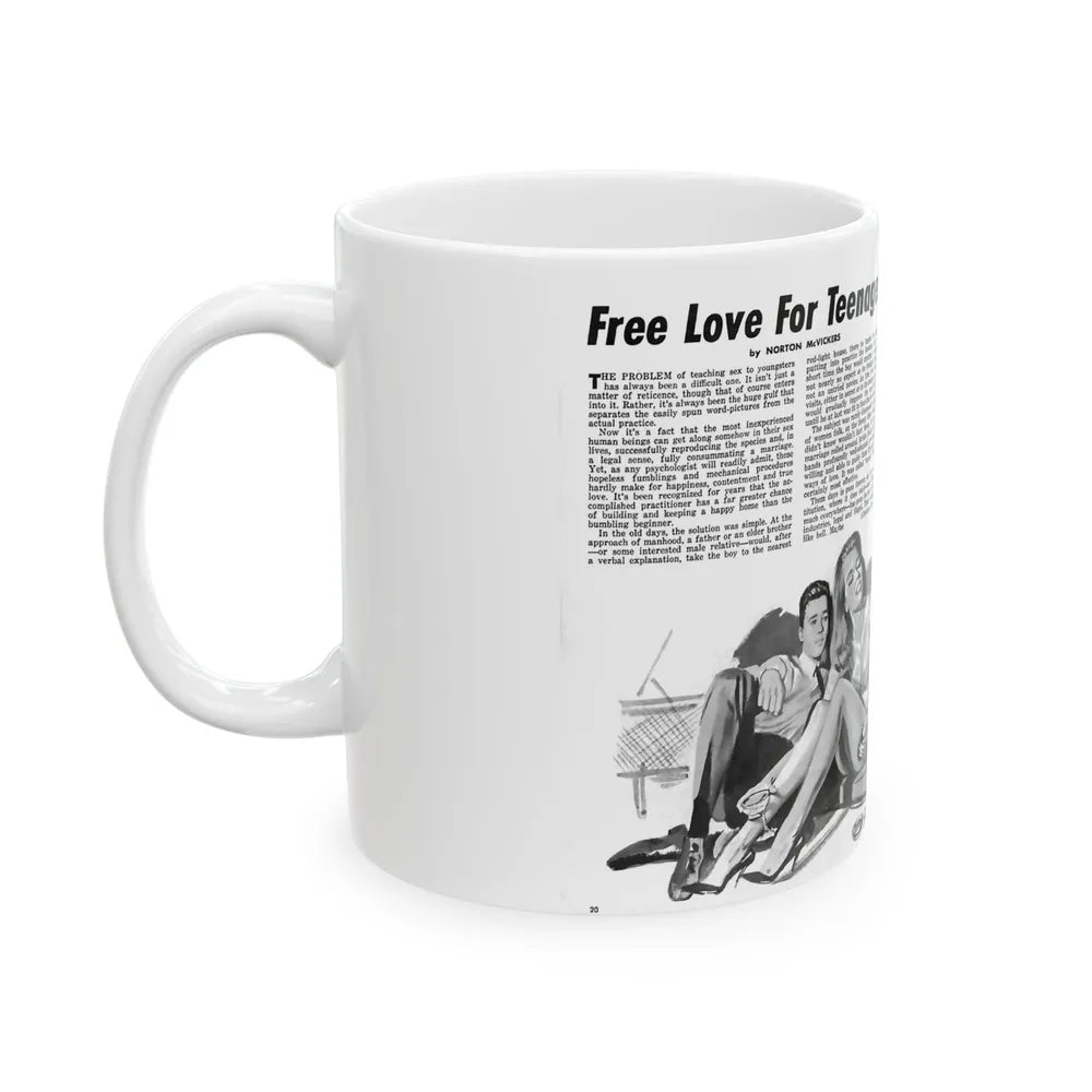 Free Love For Teenagers, Battle Cry, 1964 - White Coffee Mug-Go Mug Yourself