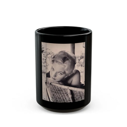 Kim Novak #382 (Vintage Female Icon) Black Coffee Mug-15oz-Go Mug Yourself