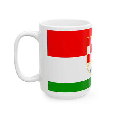 Flag of Posavina Canton Bosnia and Herzegovina - White Coffee Mug-Go Mug Yourself