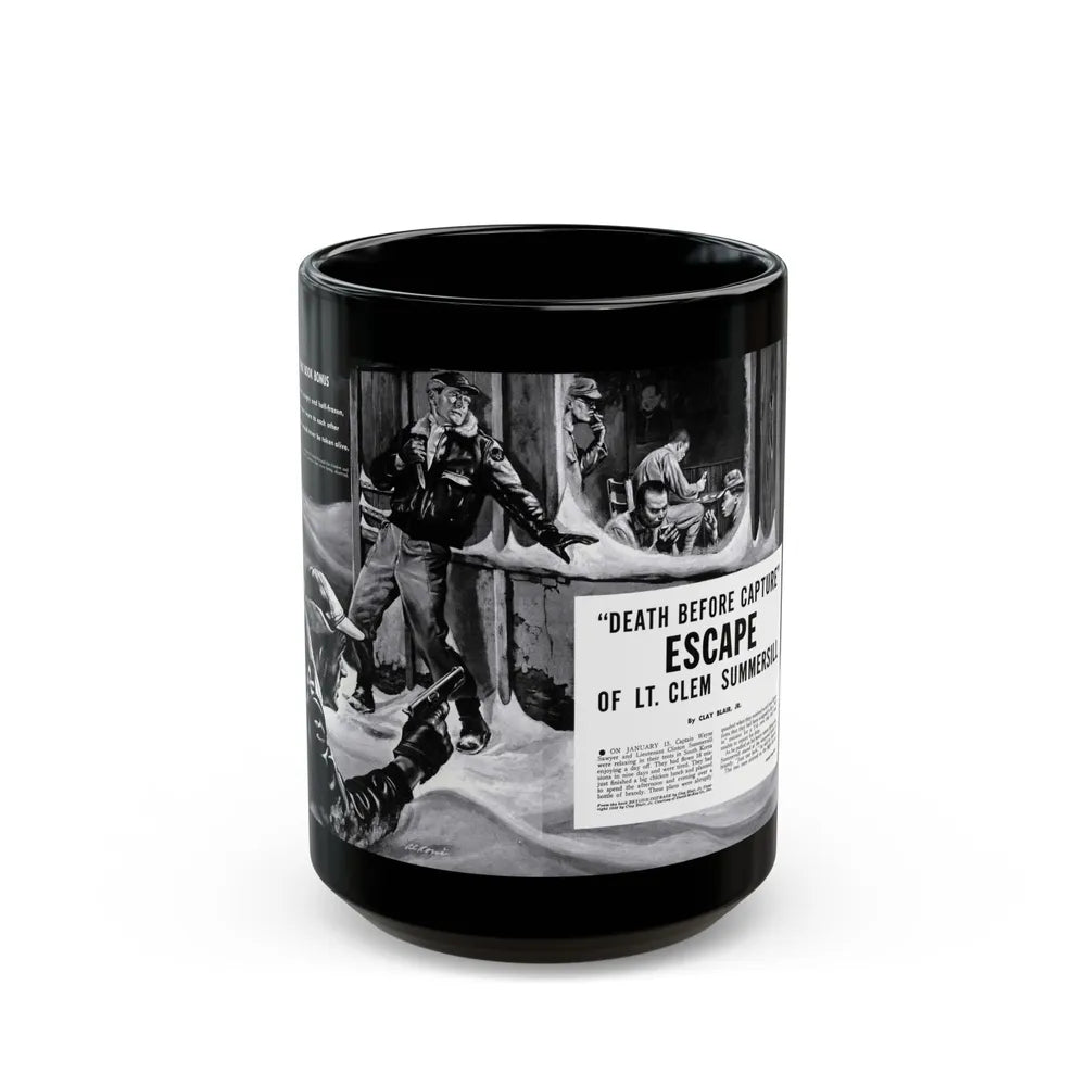 Death Before Capture', Action for Men, May 1960 - Black Coffee Mug-15oz-Go Mug Yourself