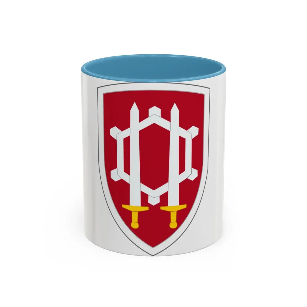 Engineer Command Vietnam (U.S. Army) Accent Coffee Mug-11oz-Light Blue-Go Mug Yourself