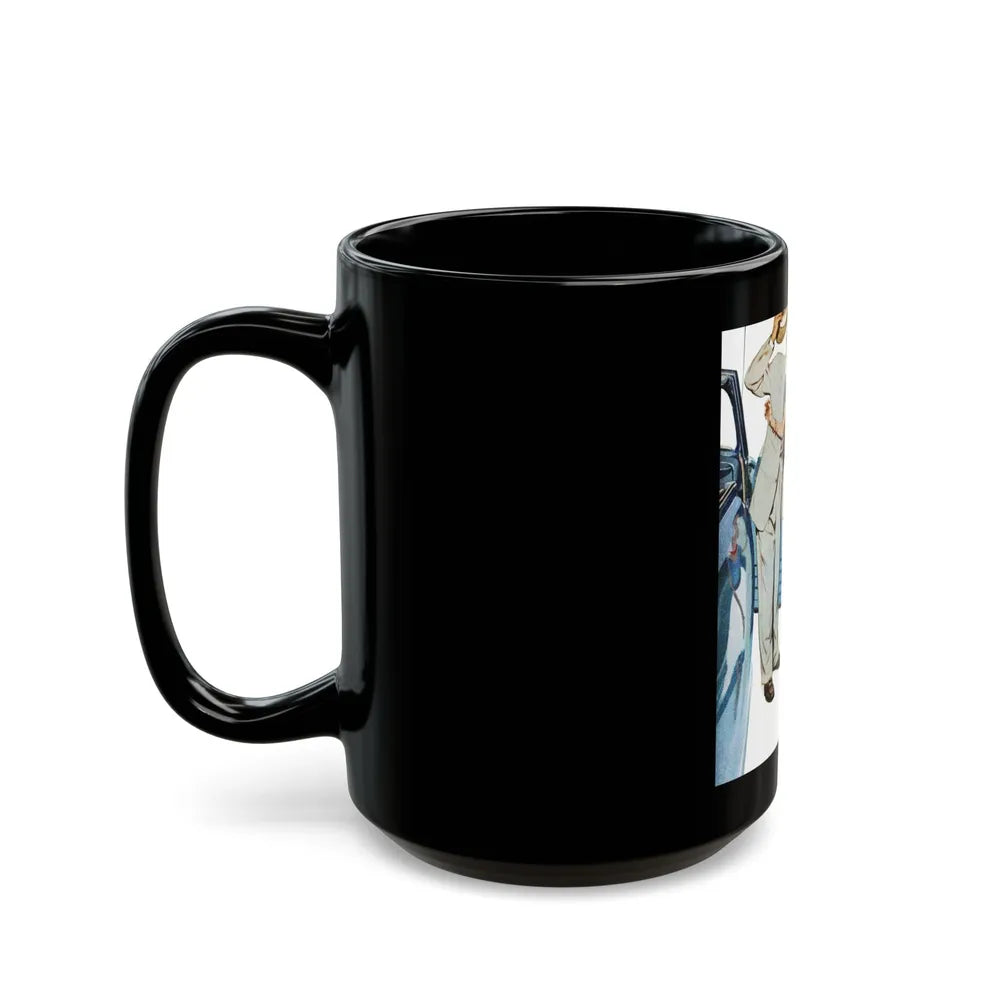 George's Girl, Redbook, January 1950 - Black Coffee Mug-Go Mug Yourself