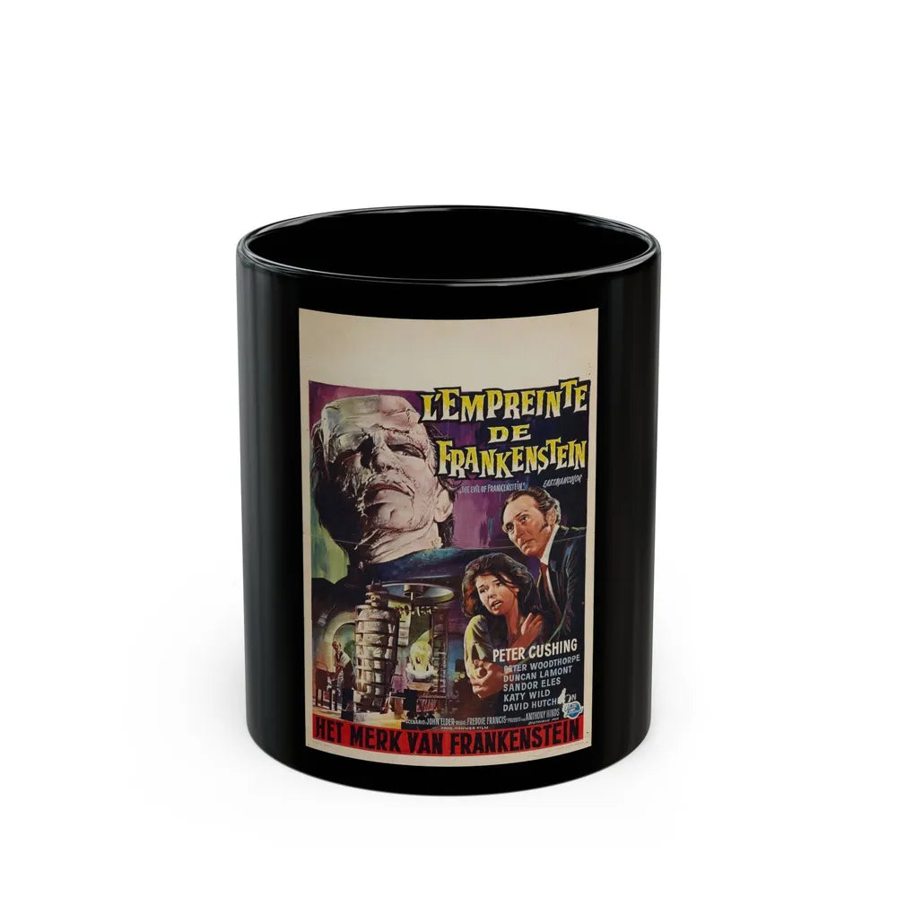 EVIL OF FRANKENSTEIN (BELGIAN) 1964 Movie Poster - Black Coffee Mug-11oz-Go Mug Yourself