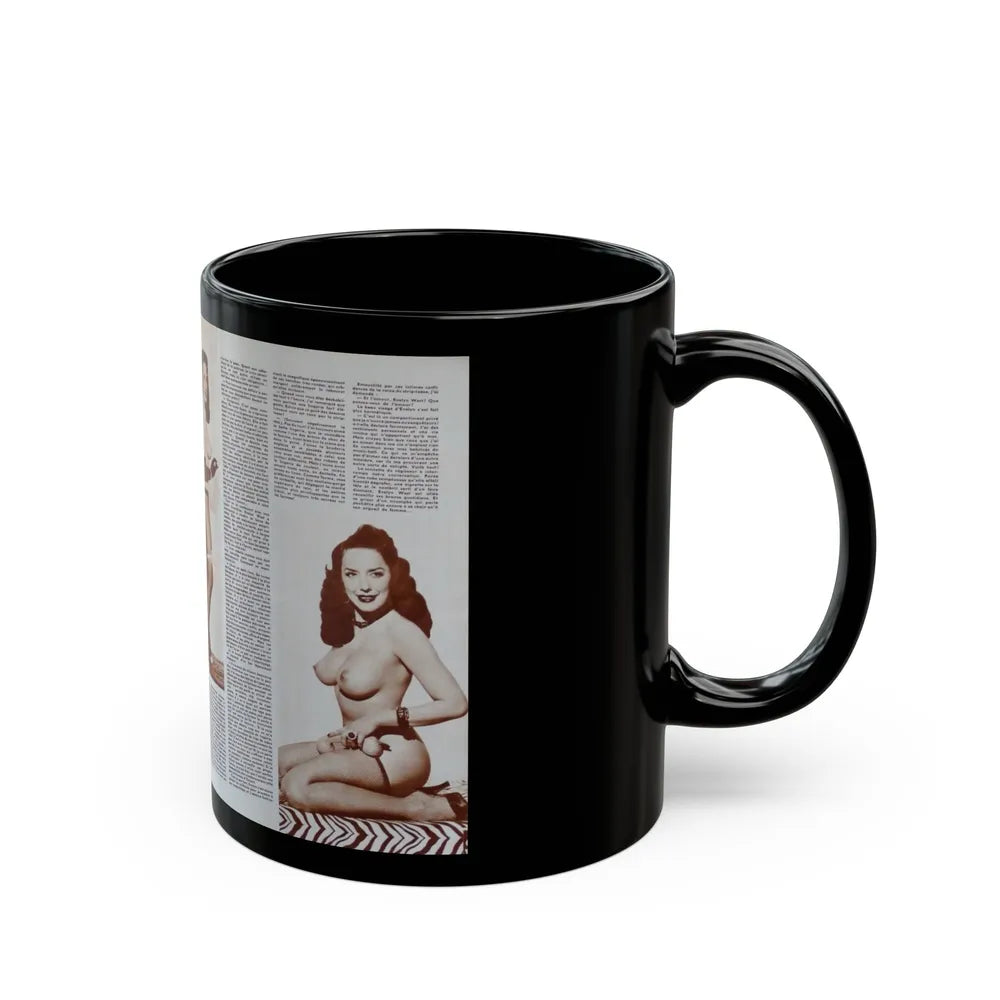 Evelyn West #19 (Vintage Female Icon) Black Coffee Mug-Go Mug Yourself