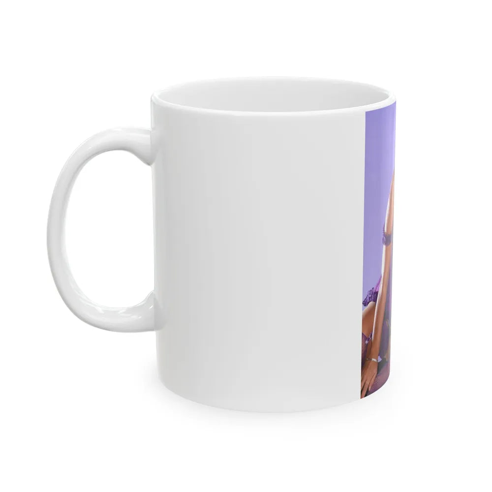 Linda Blair #270 - Partially Topless (Vintage Female Icon) White Coffee Mug-Go Mug Yourself