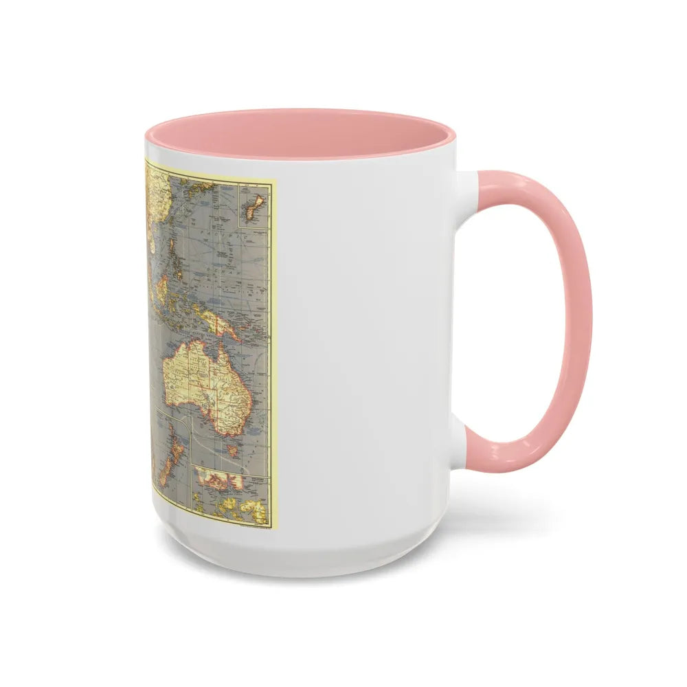 Indian Ocean (1941) (Map) Accent Coffee Mug-Go Mug Yourself