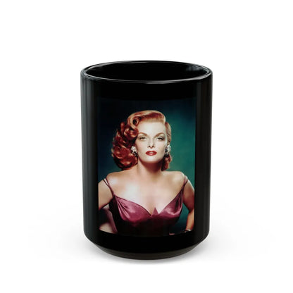 Jane Russell #236 (Vintage Female Icon) Black Coffee Mug-15oz-Go Mug Yourself