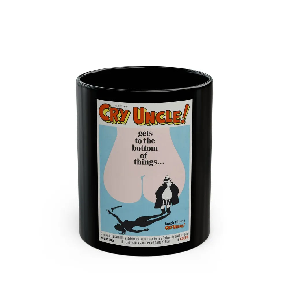 CRY UNCLE! 1971 Movie Poster - Black Coffee Mug-11oz-Go Mug Yourself