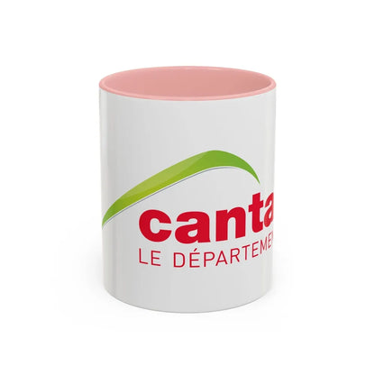 Flag of Cantal France - Accent Coffee Mug-11oz-Pink-Go Mug Yourself