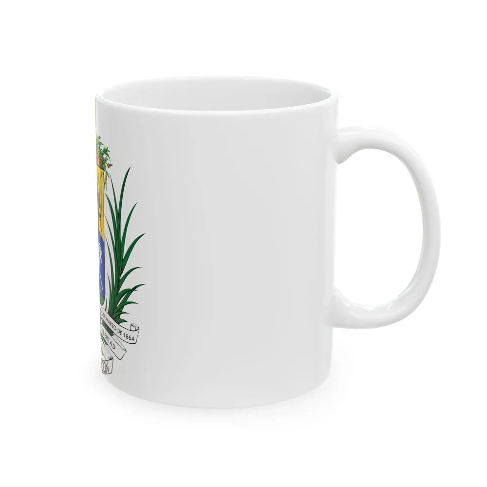 Coat of arms of Venezuela (1871) - White Coffee Mug-Go Mug Yourself