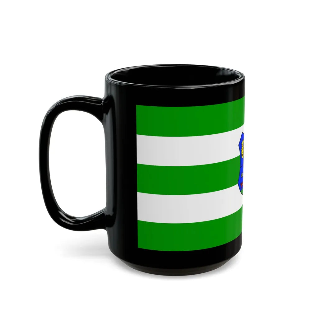 Flag of Zagreb County Croatia - Black Coffee Mug-Go Mug Yourself