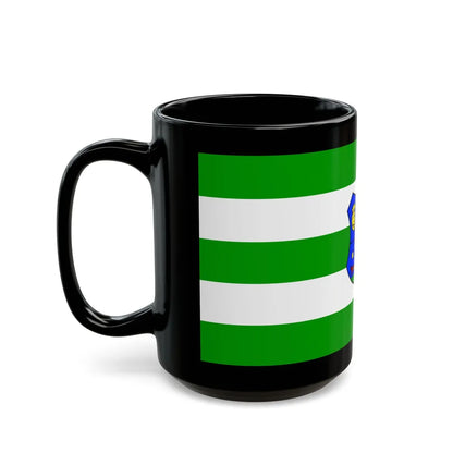 Flag of Zagreb County Croatia - Black Coffee Mug-Go Mug Yourself